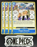 4x One Piece OP04-055 C Plague Rounds - English - Regular - Play Set - TCG -NM/M