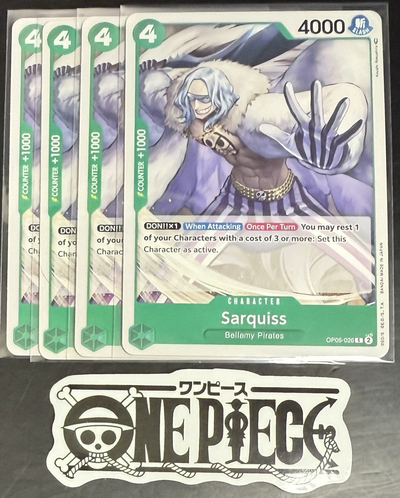4x One Piece OP05-026 C Sarquiss - ENG - Play Set - Regular - TCG - NM/M