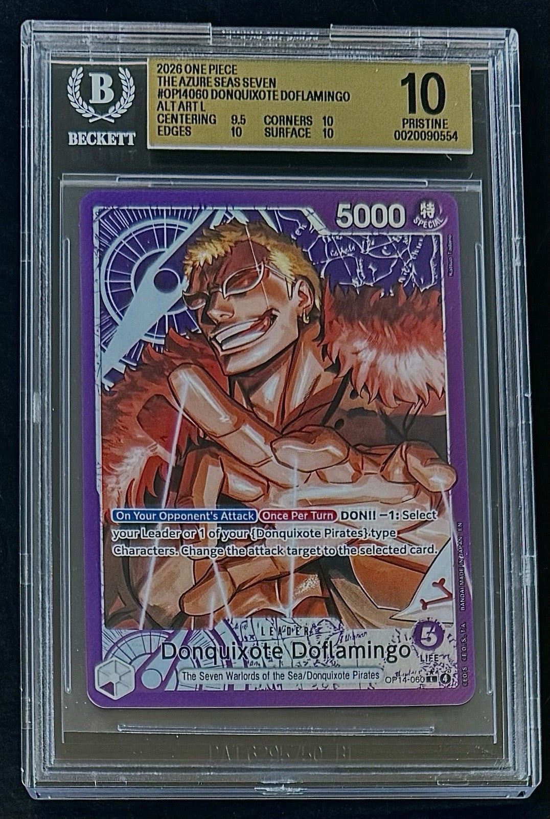 BGS 10 One Piece OP14-060 L* - Donquixote Doflamingo - Alt Art - EN - Foil