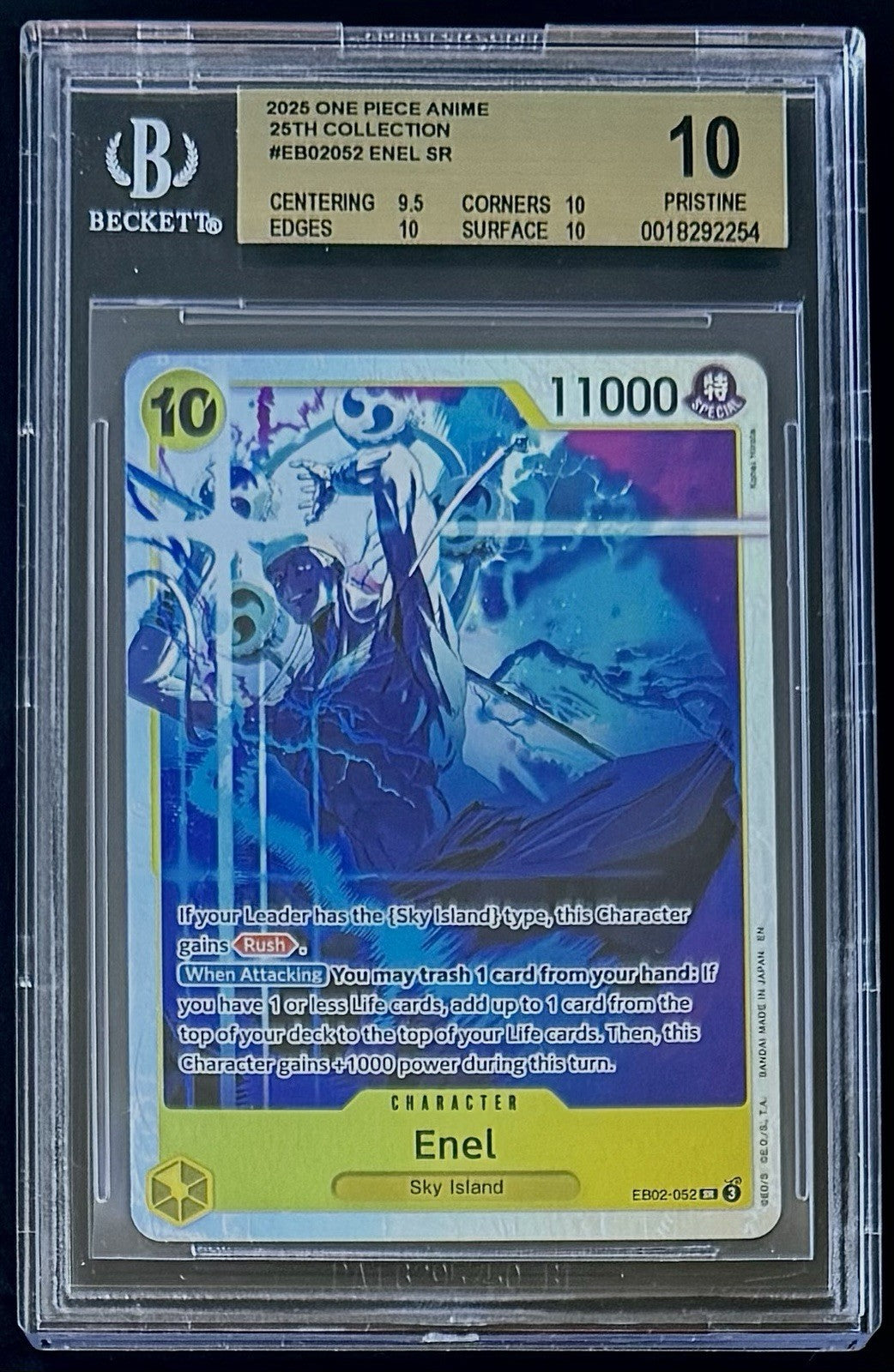 BGS 10 One Piece EB02-052 SR Enel - English - Foil - 25th Collection - Graded