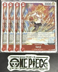 4 x One Piece ST21-003 C Sanji - English - PRB02 Foil - Playset - NM/M
