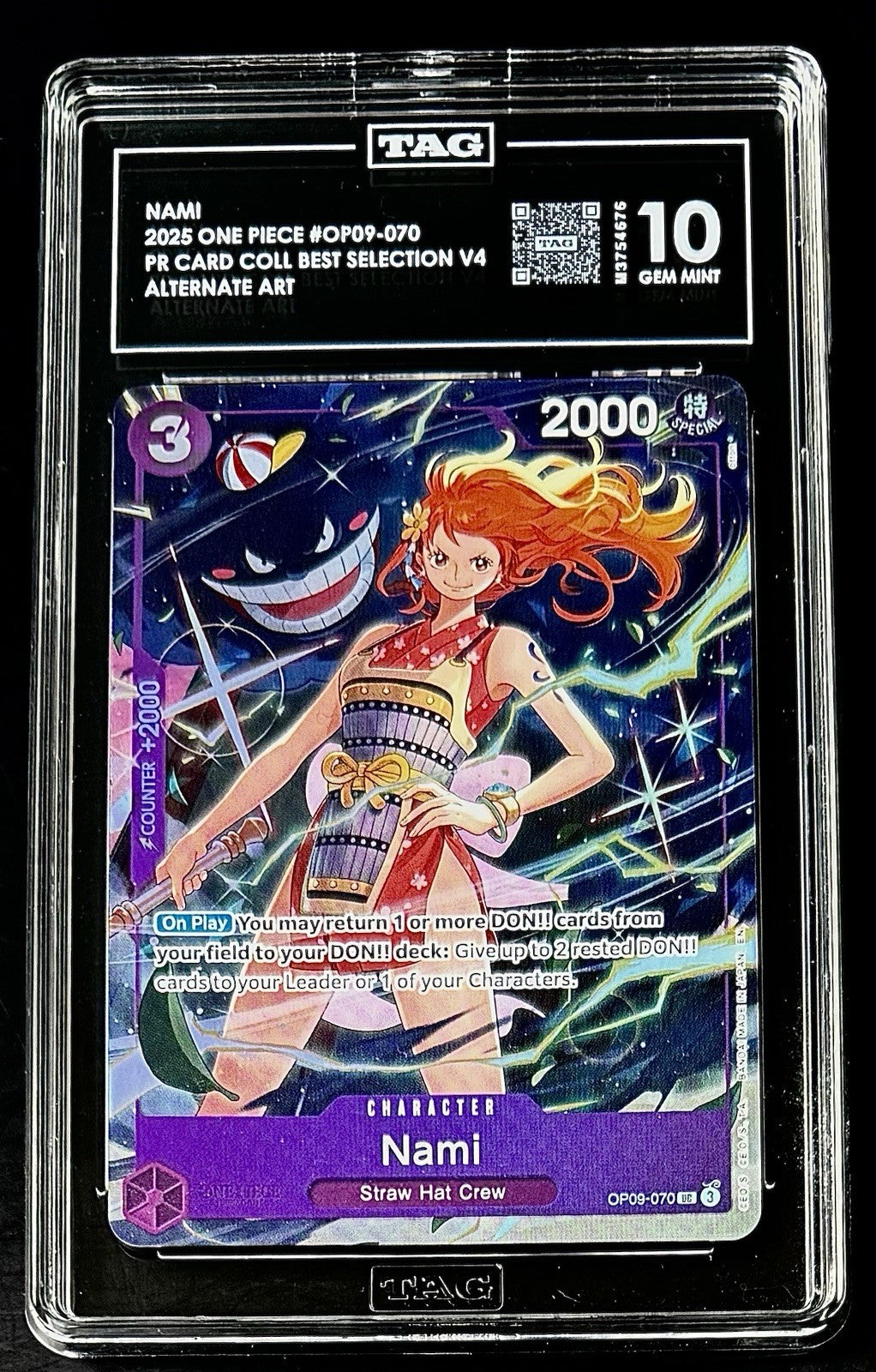TAG 10 One Piece OP09-070 UC Nami - Alt Art - EN - Foil - Best selection Vol.4