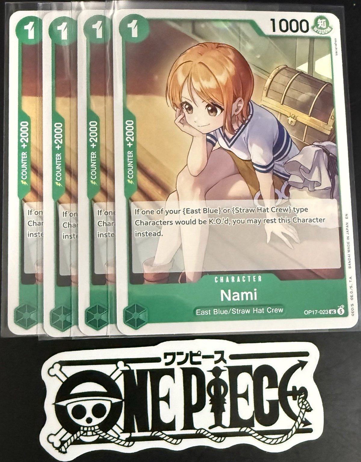 4x One Piece OP17-023 UC - Nami - EN - Regular - Play Set - TCG - NM/M