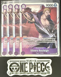 4x One Piece OP13-066 SR - Silvers Rayleigh - EN - Foil - Playset - TCG - NM/M