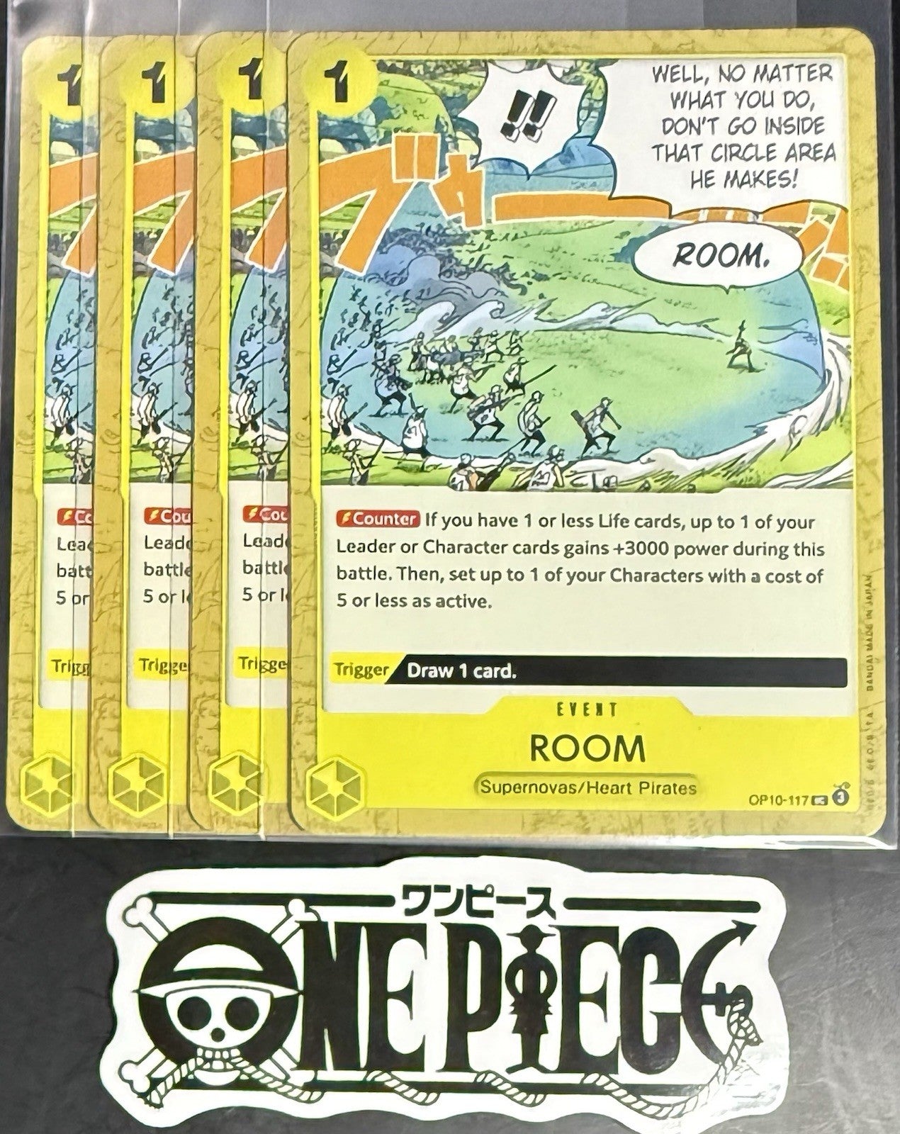 4x One Piece OP10-117 UC ROOM - ENG - Regular - Playset - TCG - NM/M