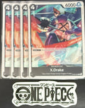 4x One Piece OP08-093 C X.Drake - ENG - Regular - Play Set - TCG - NM/M