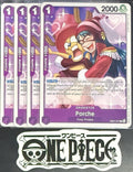 4x One Piece EB04-037 C Porche - ENG - Regular - Play Set - TCG - NM/M