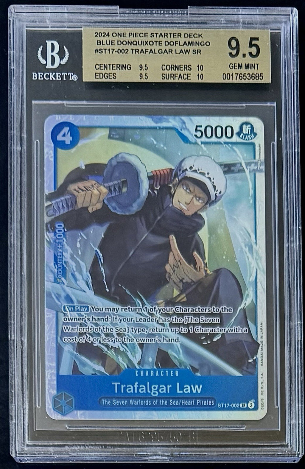 BGS 9.5 One Piece ST17-002 SR - Trafalgar Law - EN - Blue Donquixote Doflamingo
