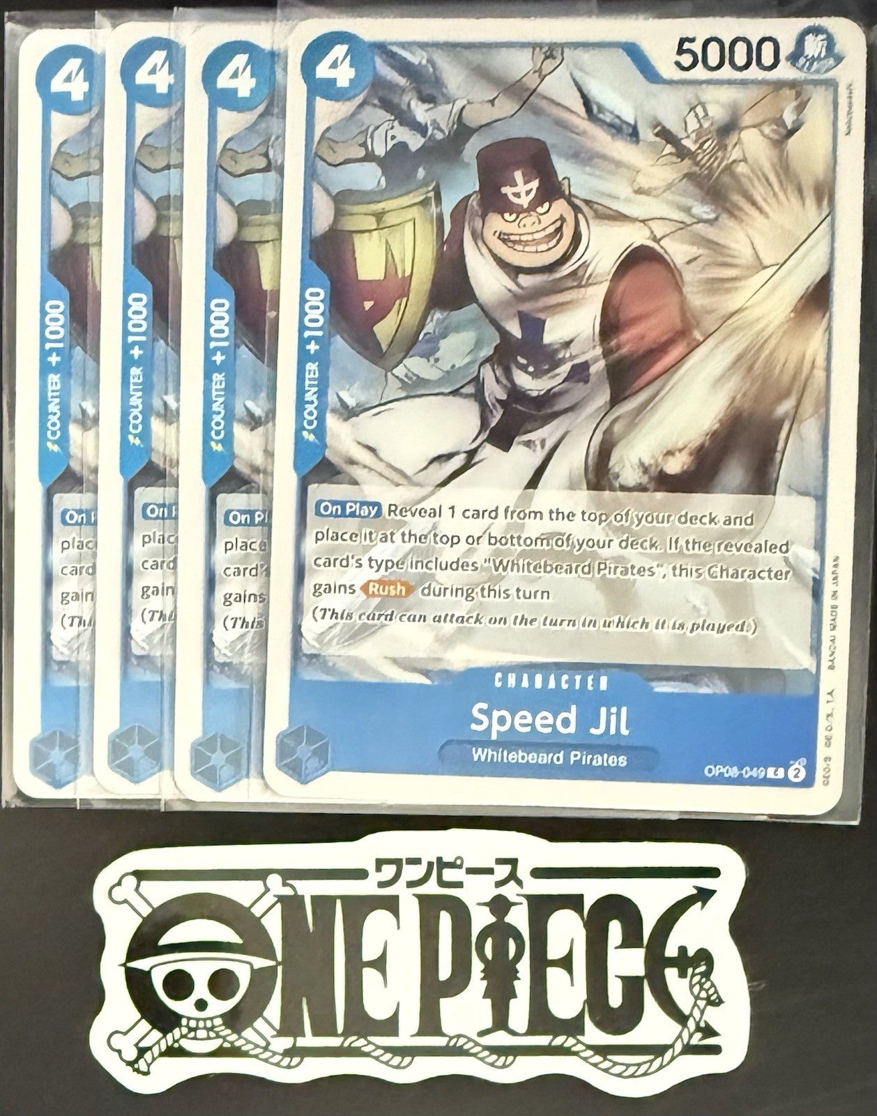 4x One Piece OP08-049 C Speed Jil - ENG - Regular - Play Set - TCG - NM/M