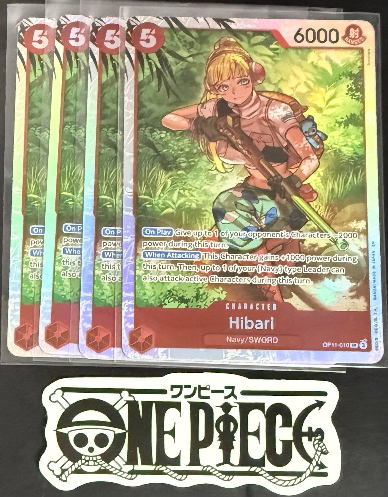 One Piece OP11-010 SR - Hibari - EN - Foil - Play Set - TCG - NM/M