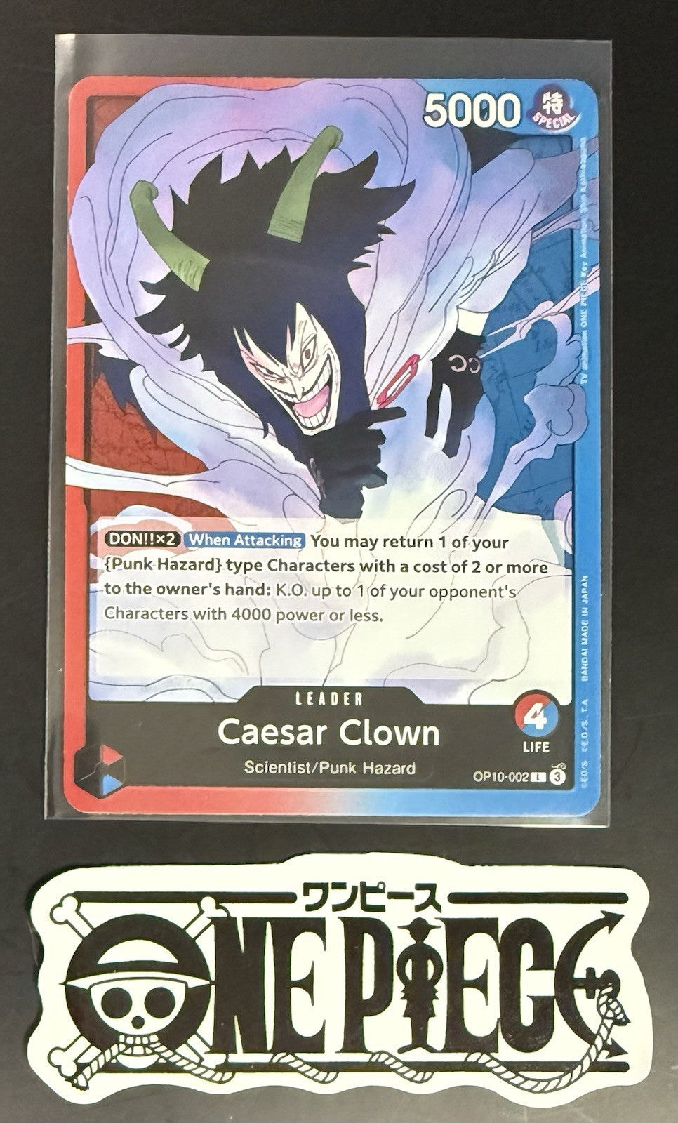 One Piece OP10-002 L Ceasar Clown - English - Regular - TCG - Mint