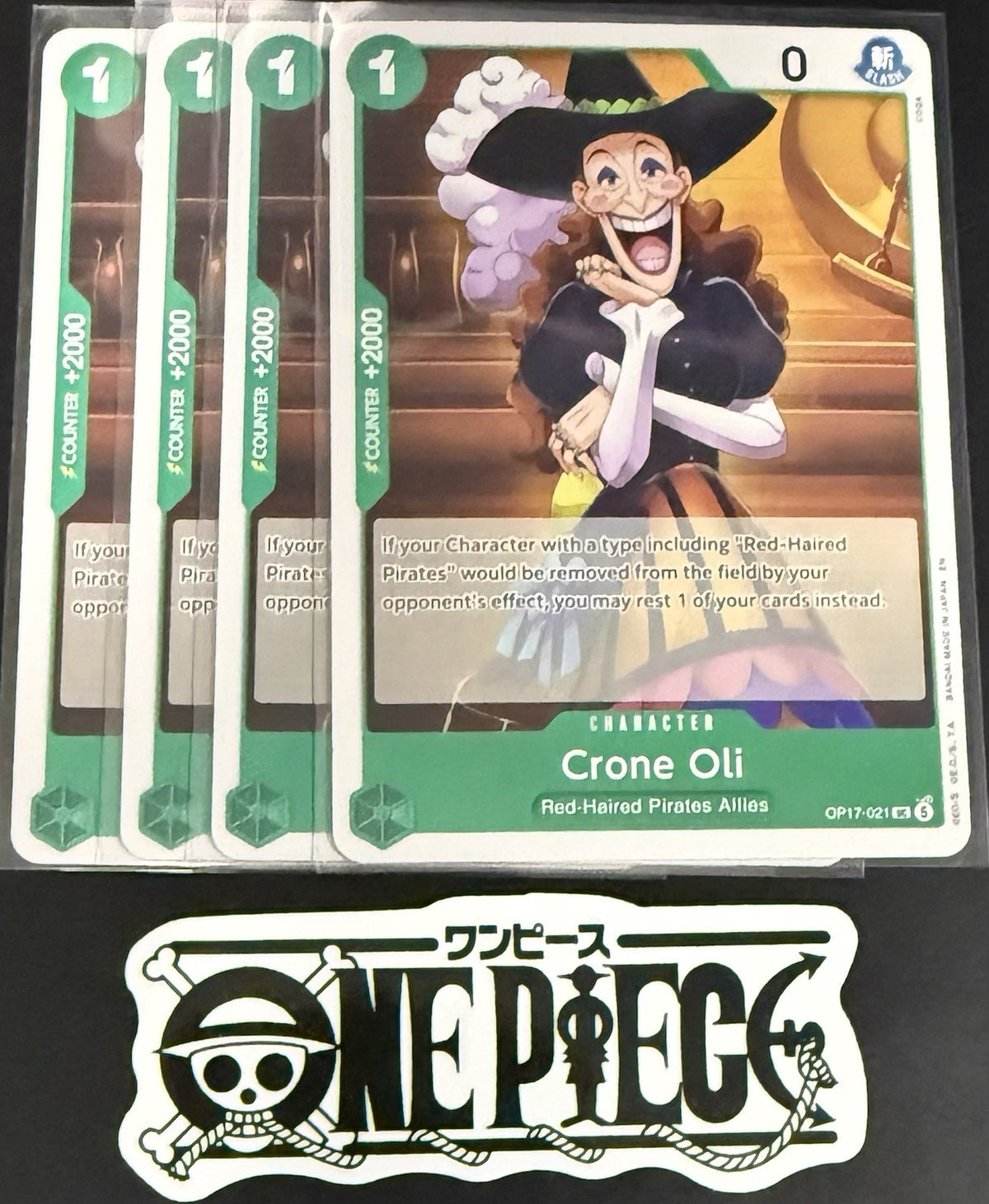 4x One Piece OP17-021 UC - Crone Oli - EN - Regular - Play Set - TCG - NM/M