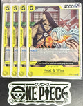 4x One Piece OP10-110 C Heat & Wire - ENG - Regular - Playset - TCG - NM/M