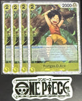 4 x One Piece ST13-010 C Portgas.D.Ace - English - PRB02 Foil - Playset - NM/M