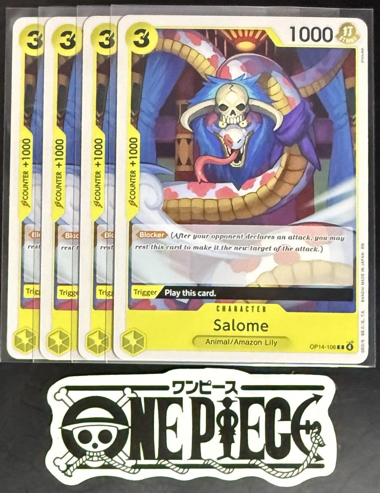 4x One Piece OP14-106 C Salome - ENG - Regular - Playset - NM/M