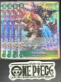 4x One Piece ST24-002 SR - Kid & Killer - EN - Foil - Play Set - TCG - NM/M