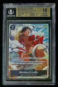 BGS 10 One Piece P-075 P Monkey.D.Luffy - EN - Foil -Best Selection Vol.3-Graded