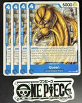 4x One Piece OP04-046 UC Queen - English - Regular - Play Set - TCG - NM/M