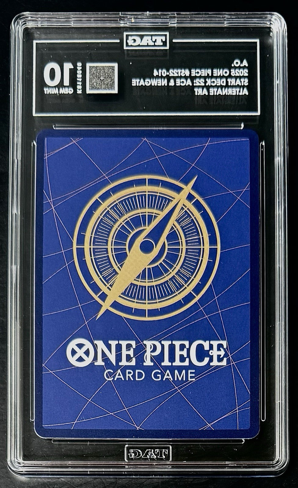 TAG 10 One Piece ST22-014 C* A.O. - Alt Art - EN - Foil - Ace & Newgate - Graded