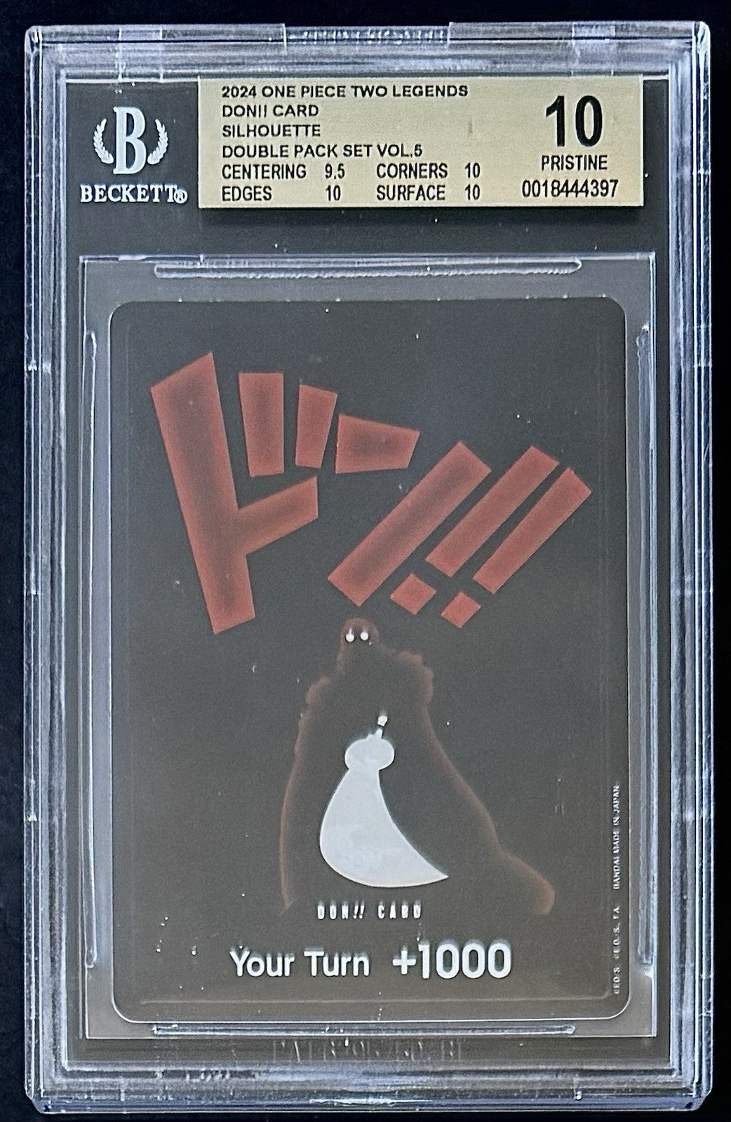 BGS 10 One Piece OP08 Don Card Silhouette Alt Art - English - DP5 - Graded