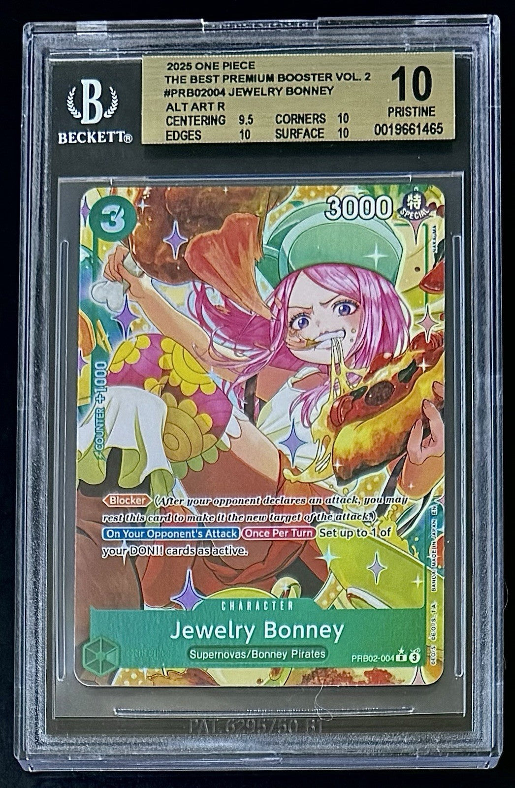 BGS 10 One Piece PRB02-004 R* Jewelry Bonney Alt Art - EN - Foil - PRB02 -Graded