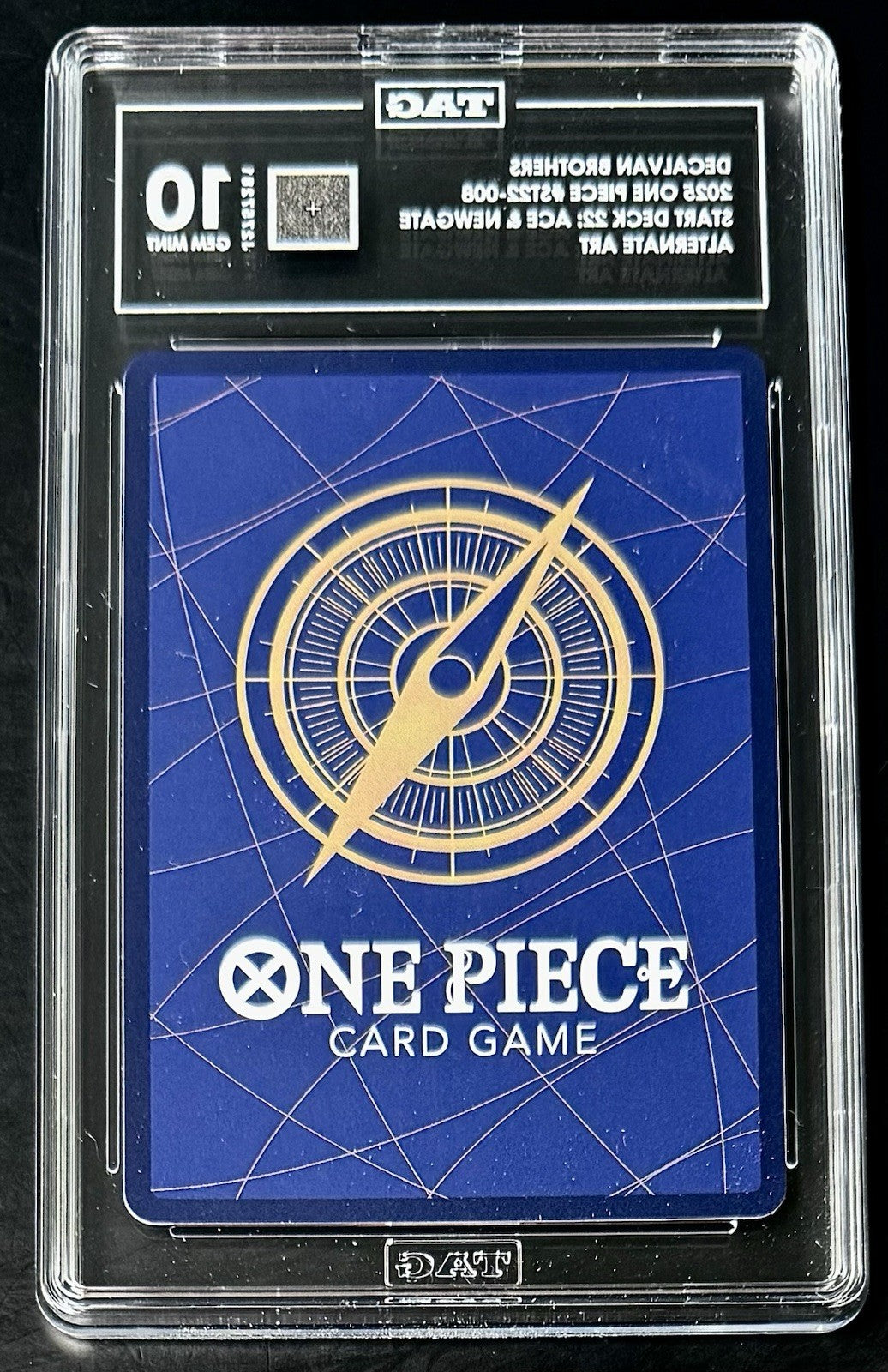 TAG 10 One Piece ST22-008 C* Decalvan Brothers- EN - Foil - Ace & Newgate-Graded