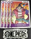 4x One Piece OP17-070 C - Scratchmen Apoo - EN - Regular - Play Set - TCG - NM/M