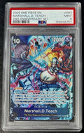 PSA 9 One Piece OP09-093 SR - Marshall.D.Teach - EN - 2nd Anniversary Set