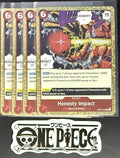 4x One Piece OP11-018 R Honesty Impact - English - Foil - Playset - TCG - NM/M