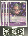 4x One Piece OP09-076 R Roronoa Zoro - ENG - Foil - Playset - TCG - NM/M