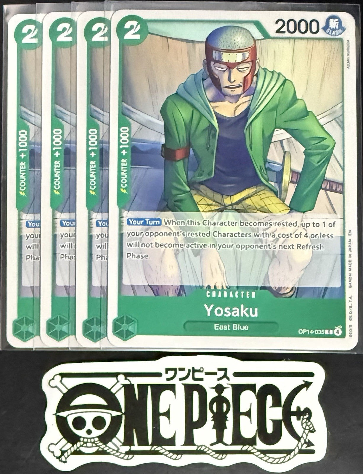 4x One Piece OP14-035 C Yosaku - ENG - Regular - Playset - NM/M