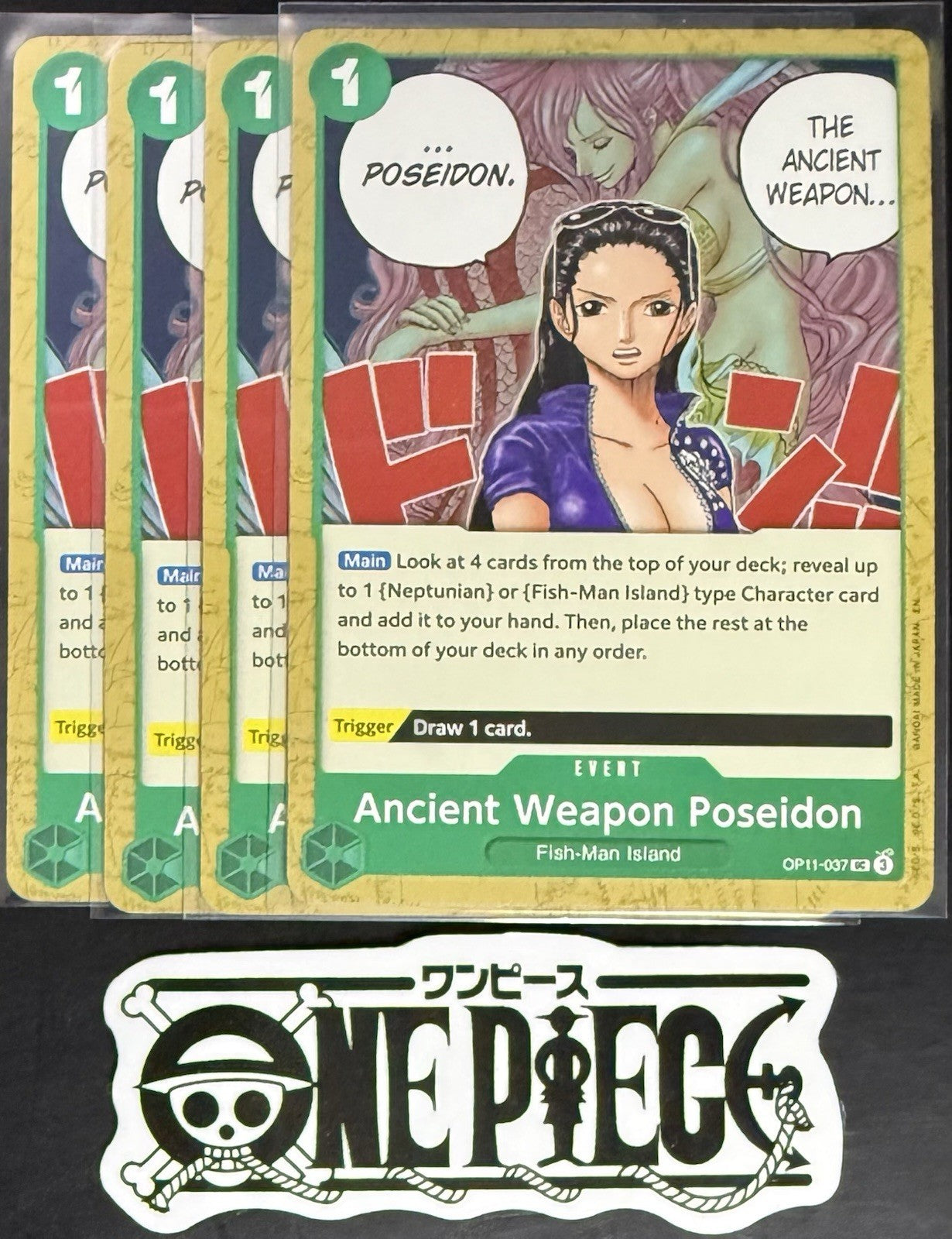 4 x One Piece OP11-037 UC - Ancient Weapon..- EN - Regular - Playset - TCG -NM/M