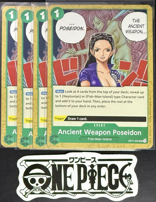 4 x One Piece OP11-037 UC - Ancient Weapon..- EN - Regular - Playset - TCG -NM/M