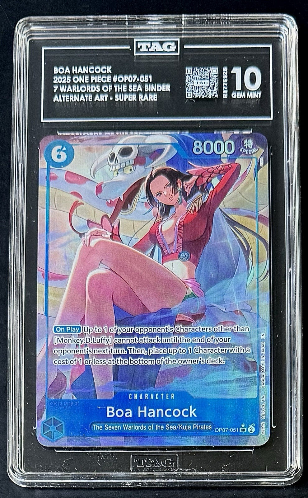 TAG 10 One Piece OP07-051 SR* - Boa Hancock - Alt Art - EN - Foil - Binder Set