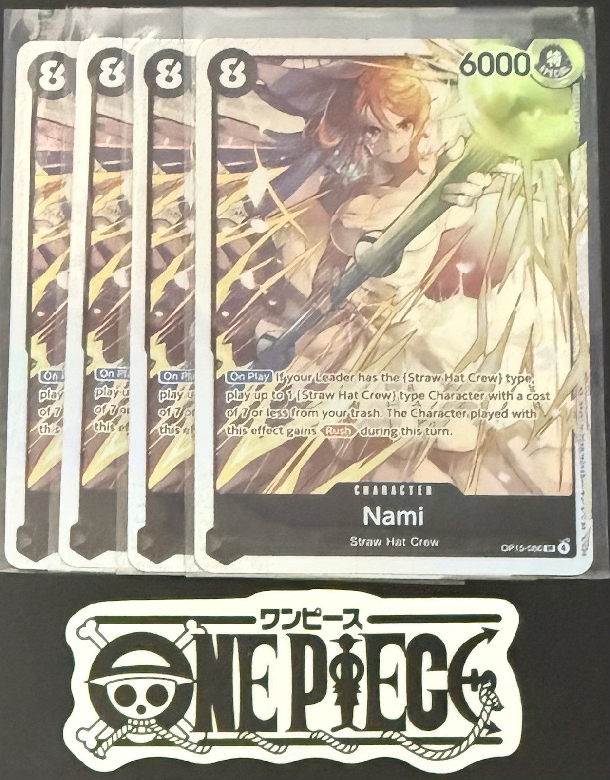 4x One Piece OP15-086 SR - Nami - EN - Foil - Play Set - TCG - NM/M
