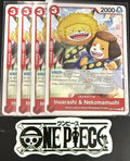 4x One Piece OP17-004 C - Inuarashi & Nekomamushi - EN - Regular - Play Set-NM/M
