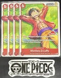 4x One Piece ST21-014 SR Monkey.D.Luffy - EN - Regular - Play Set - LD01 - NM/M