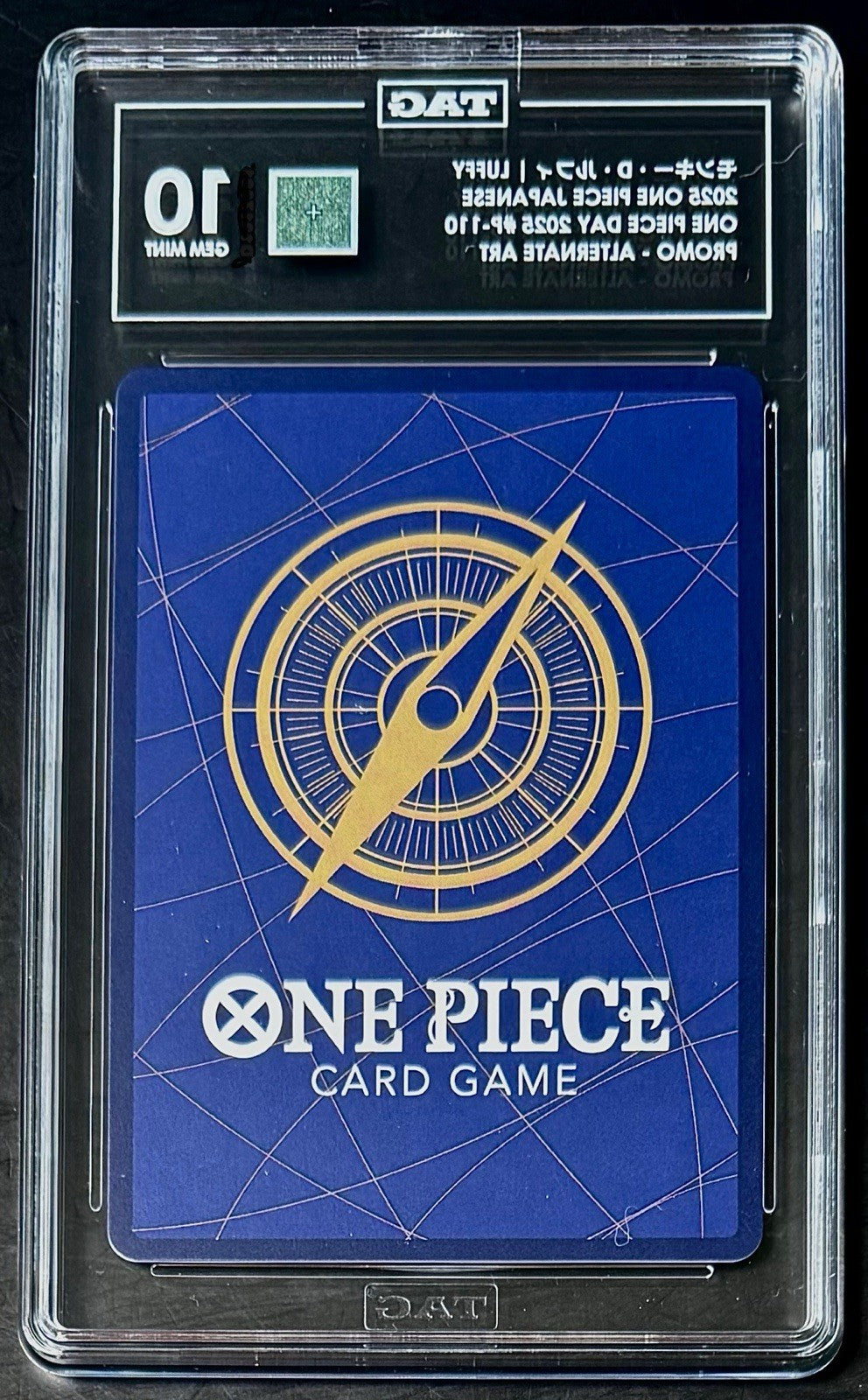TAG 10 One Piece P-110 P Monkey.D.Luffy - JP - Foil - One Piece Day - Graded