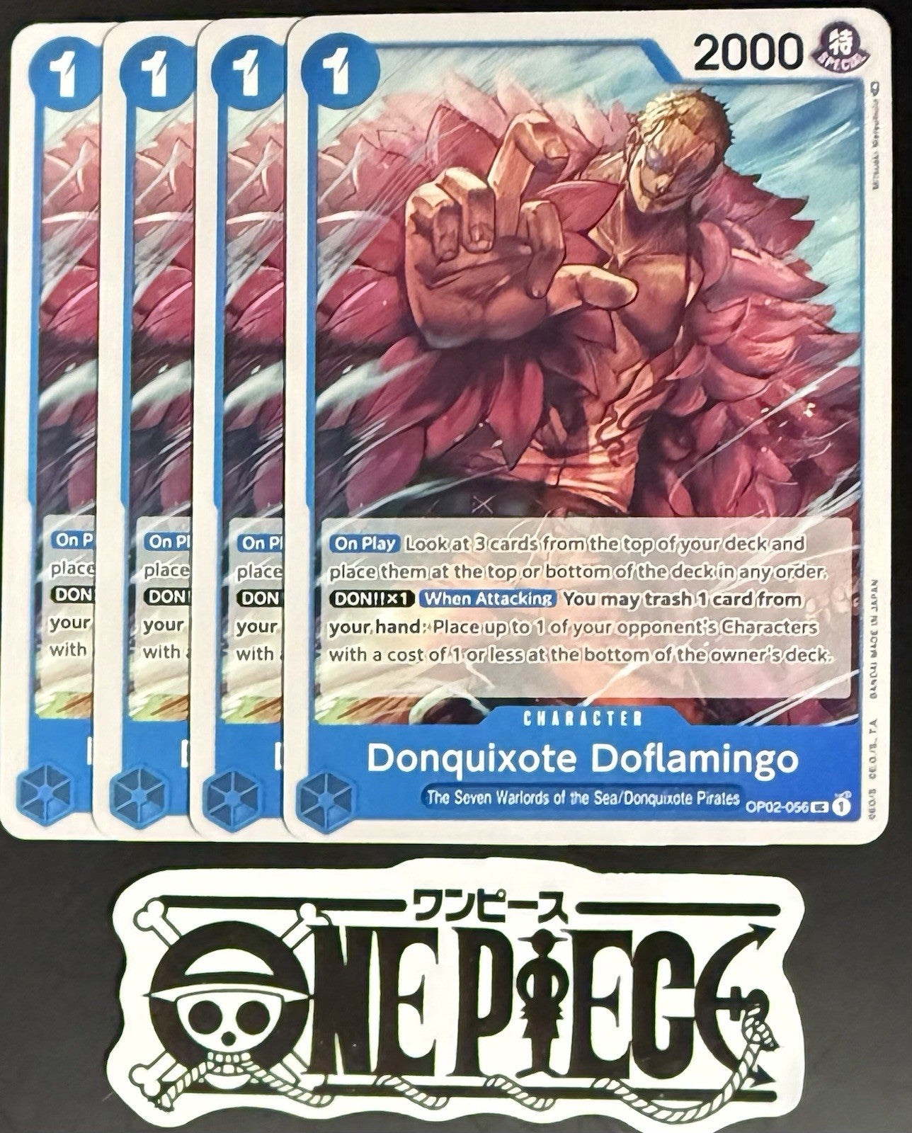 4x One Piece OP02-056 UC Donquixote...- English - Playset - Regular - TCG - NM/M