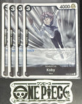 4x One Piece OP02-098 R Koby - English - Foil - Playset - TCG - NM/M