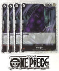 4x One Piece OP03-079 UC Vergo - Flag Foil - English - Playset - TCG - NM/M