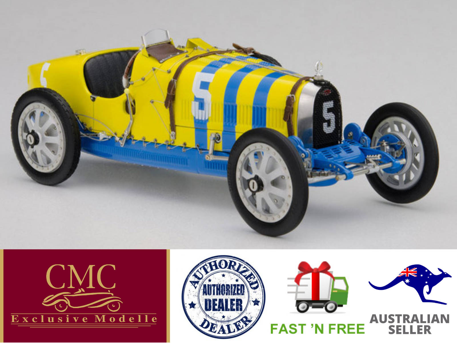 CMC M-100-011 Bugatti T35, 1924 Nation Colour Project Series - Sweden, 1:18