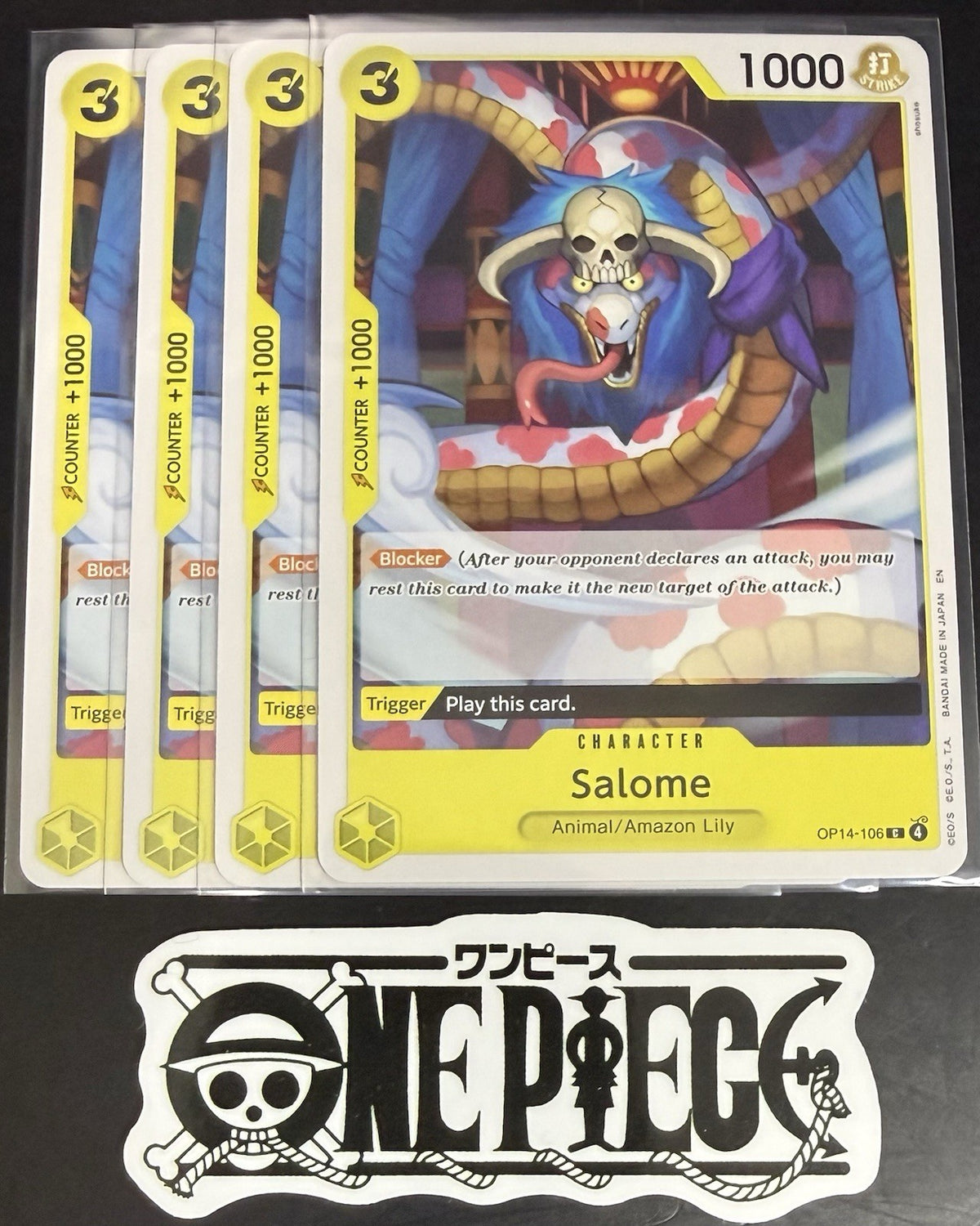 4x One Piece OP14-106 C - Salome - EN - Regular - Play Set - NM/M