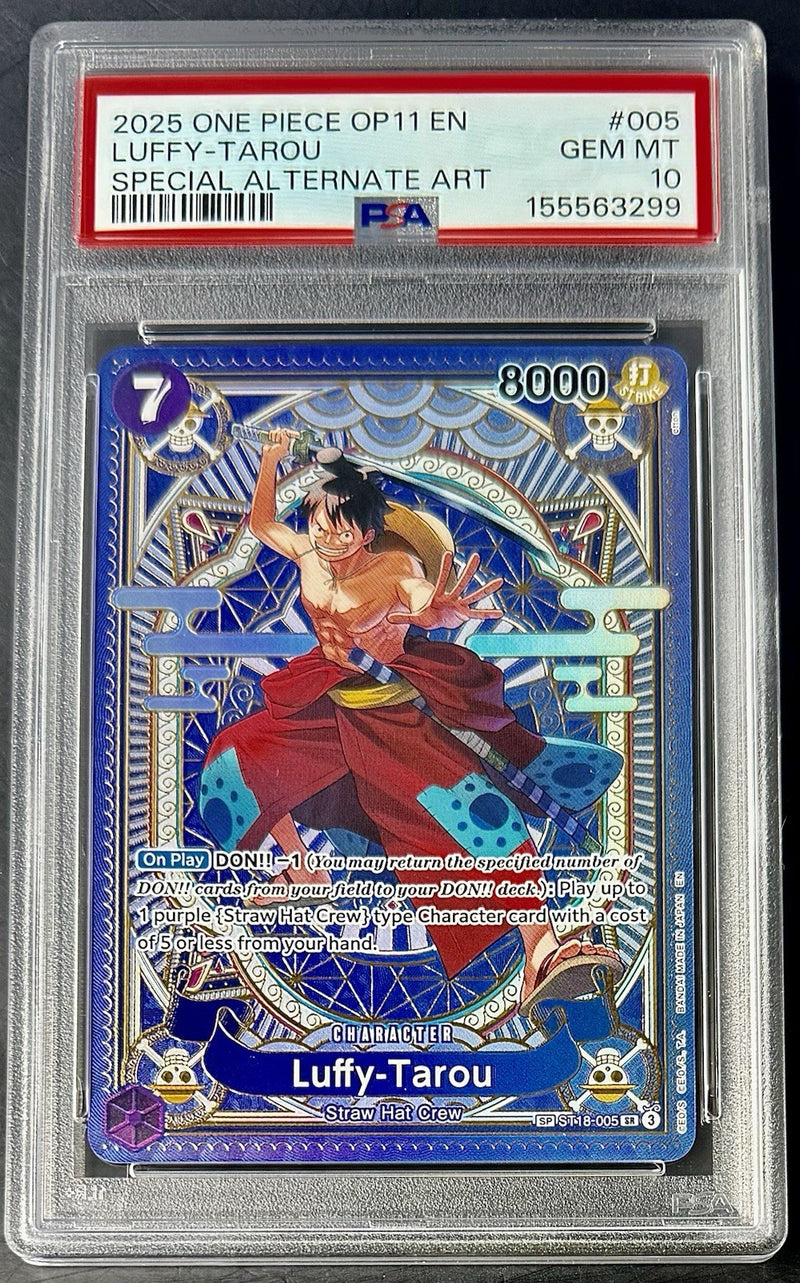 PSA 10 One Piece SP ST18-005 SR - Luffy-Tarou - SP Alt Art - EN - Divine Speed