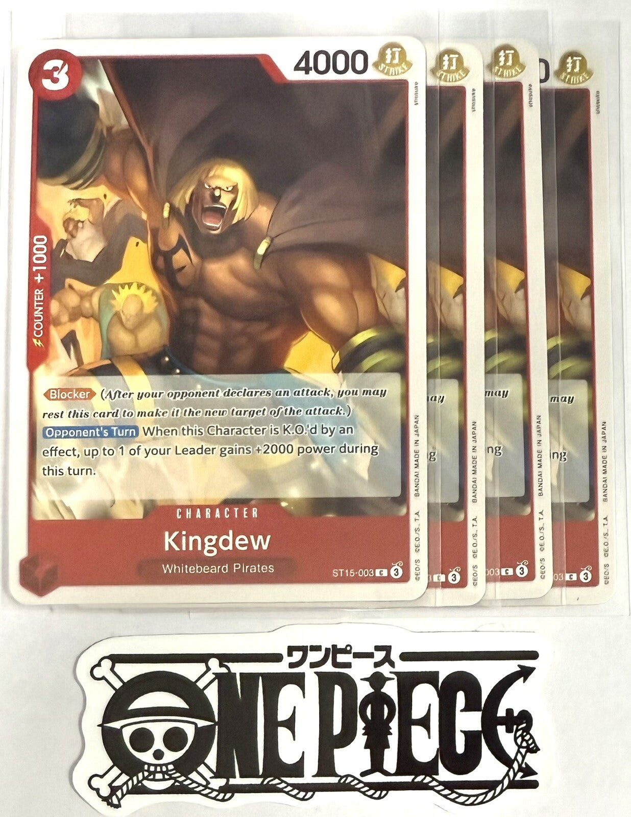 4x One Piece ST15-003 C Kingdew - English - Regular - Playset - TCG - NM/M