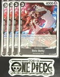 4 x One Piece OP12-090 C Belo Betty - ENG - Regular - Playset - NM/M