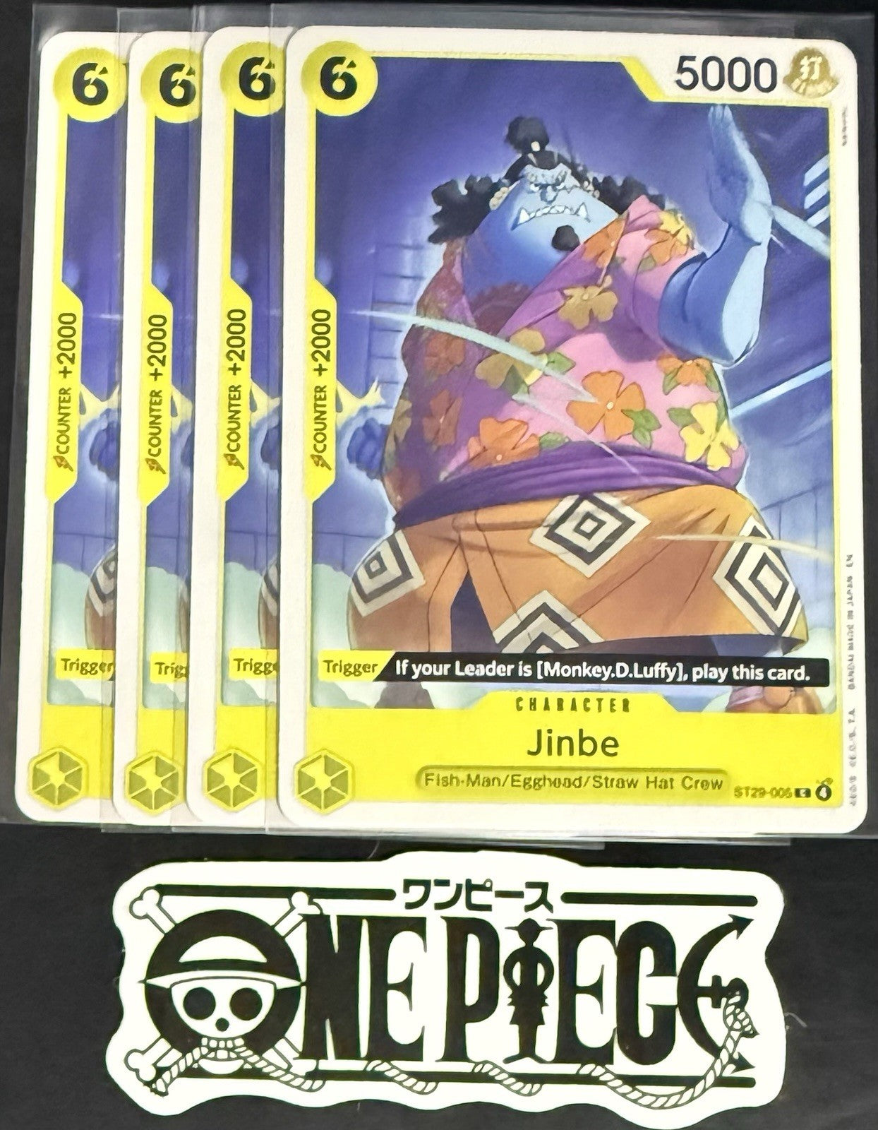 4x One Piece ST29-005 C - Jinbe - EN - Regular - Playset - TCG - NM/M