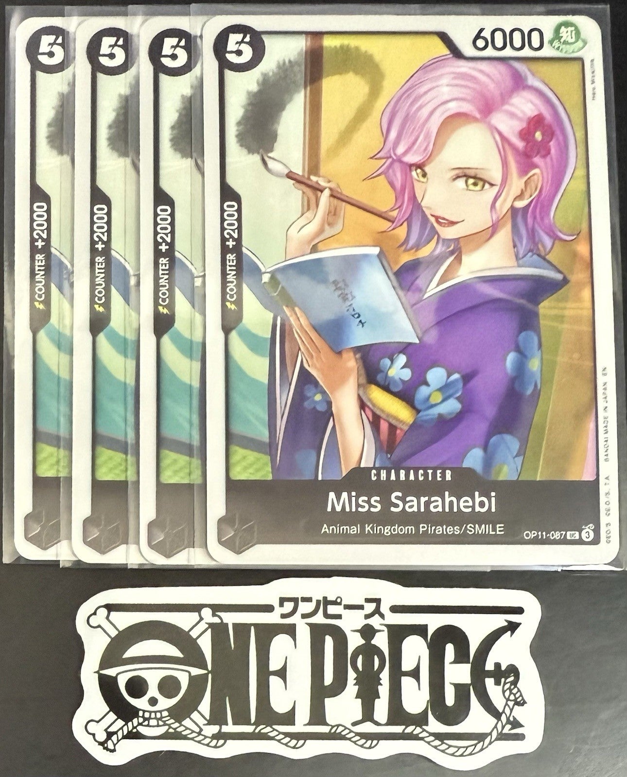 4 x One Piece OP11-087 UC Miss Sarahebi - ENG - Regular - Playset - TCG - NM/M