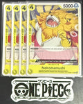 4x One Piece OP06-110 UC Nekomamushi - ENG - Regular - Playset - TCG - NM/M