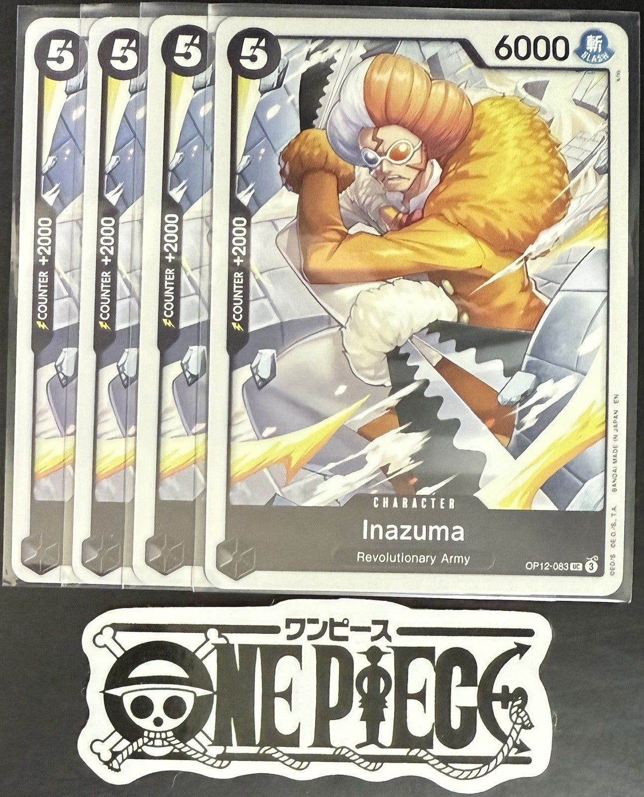 4 x One Piece OP12-083 UC Inazuma - ENG - Regular - Playset - NM/M